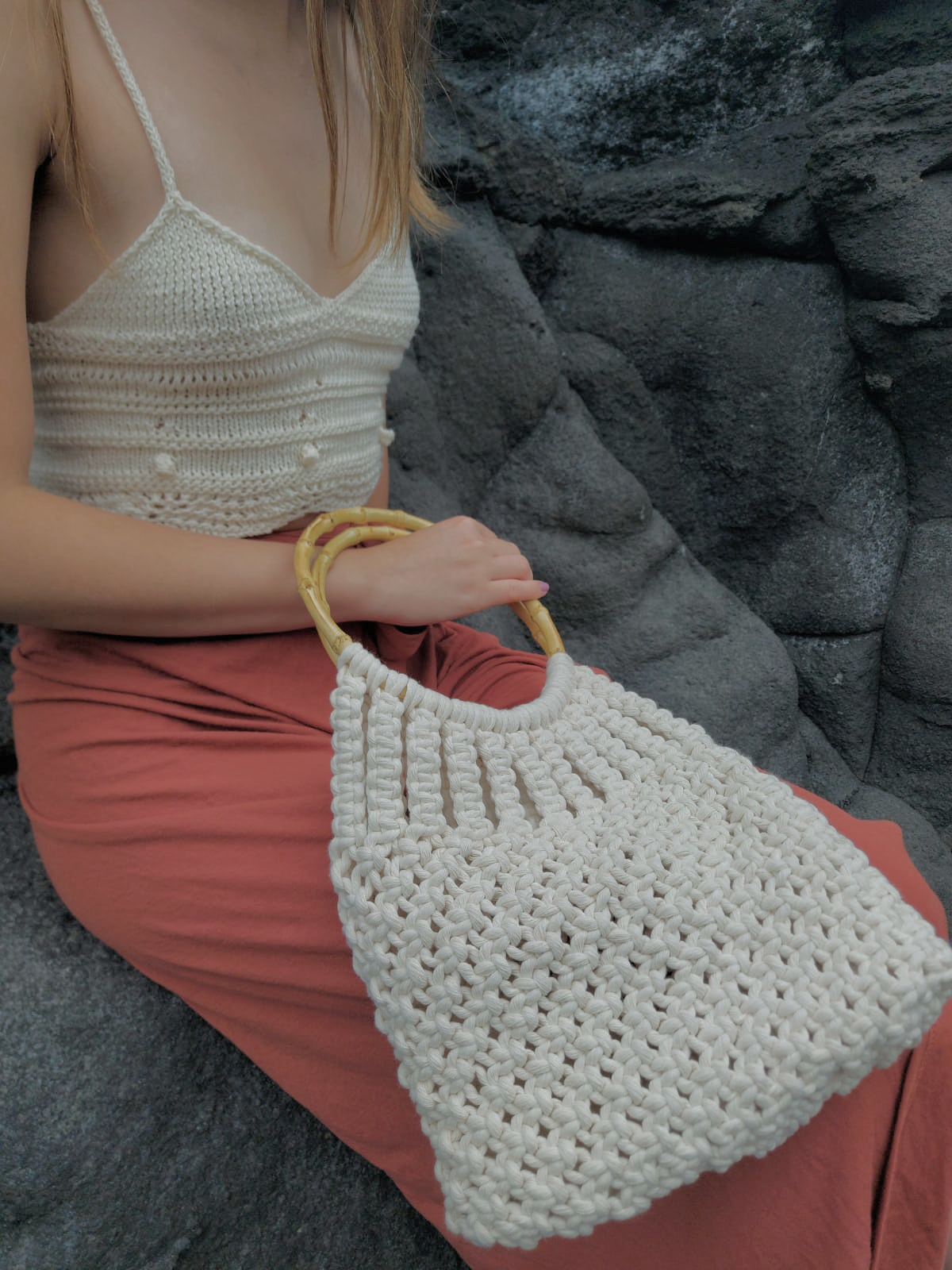 patron bolso macrame