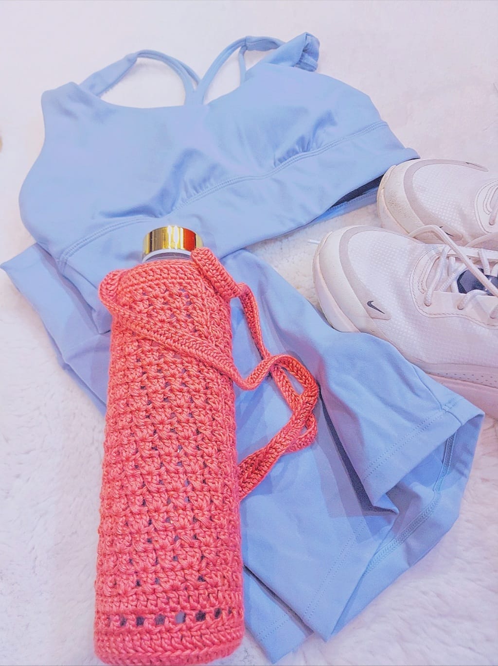 Patrón Digital Funda Botella de agua a Crochet